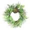 24" Green & Brown Mixed Foliage Artificial Spring Wreath with Nest